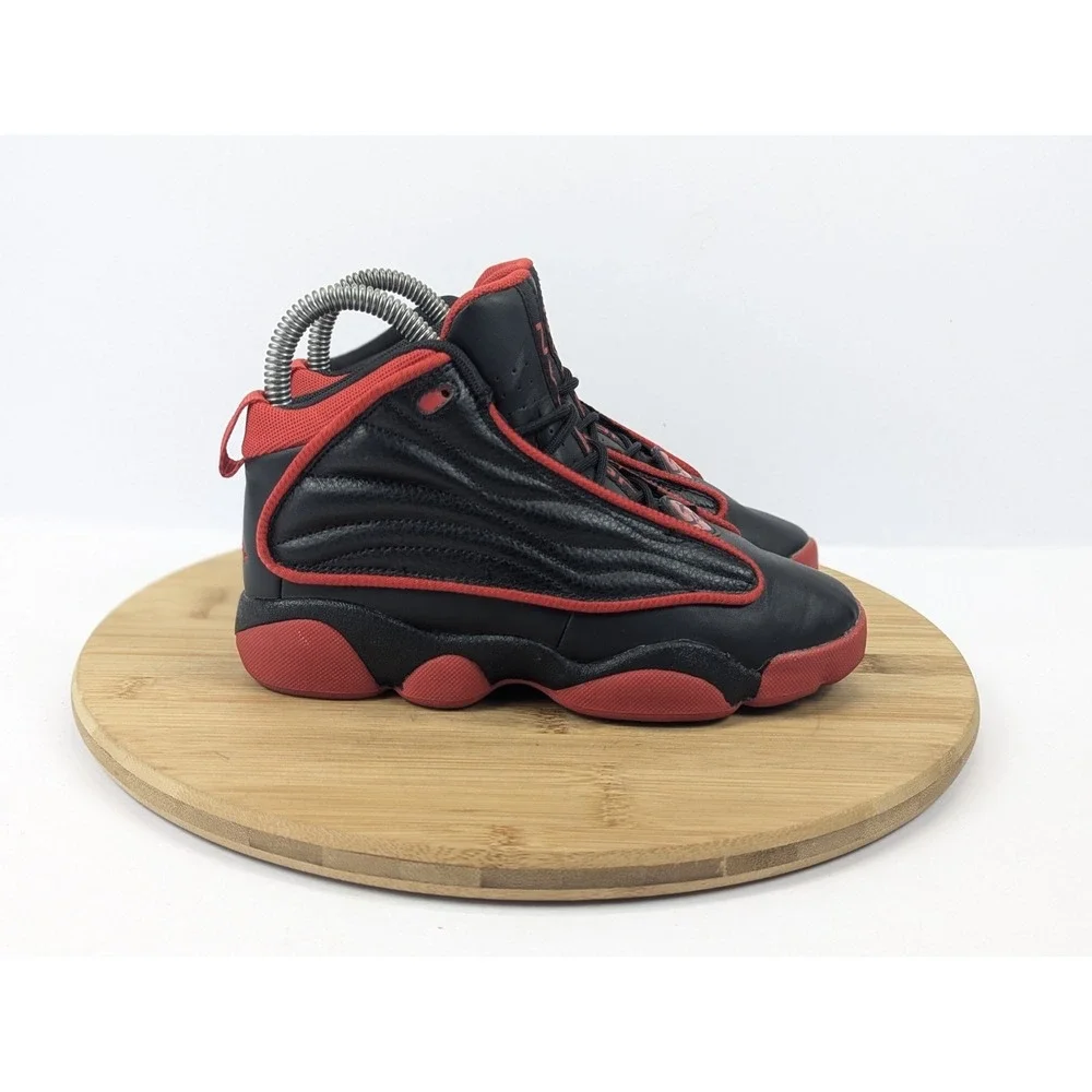 Jordan Shoes Kids Boys Size 1.5 Pro Strong Black Red Sneakers PS Kids Basketball